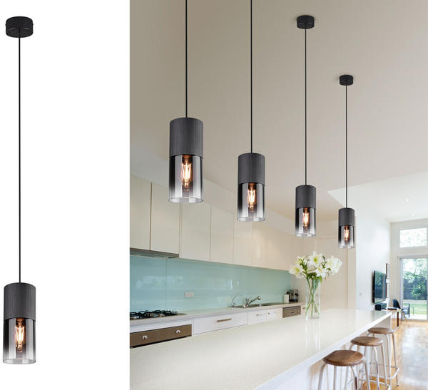 Trio LED Rauchglas Pendelleuchte einflammig, , Kücheninsel & Kochinsel