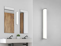 Led Badezimmer Wandleuchte Fabio In Chrom - Spiegelleuchte, Breite 42,5cm
