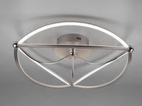 Trio LED Deckenleuchte Charivari Nickel matt 180 mm x 620 mm x 620 mm
