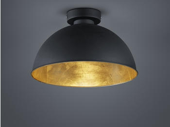 Trio Retro LED Deckenleuchte f&uuml;r Esszimmer Design Deckenlampe in schwarz innen gold