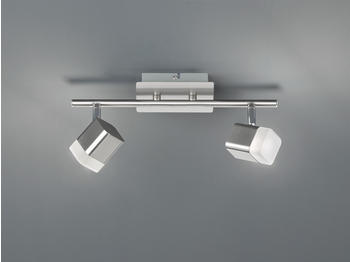 Trio LED Wand& Deckenstrahler 2 flammig Silber matt 34cm breit Treppenhausbeleuchtung