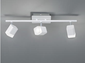 Trio LED Wand& Deckenstrahler 3 flammig Weiß matt 48cm breit Treppenhausbeleuchtung