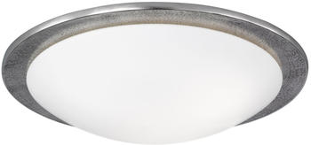 Fischer & Honsel Design Deckenleuchte Nickel antik Glas opal Ø 50cm Wohnzimmer Diele Deckenlampe