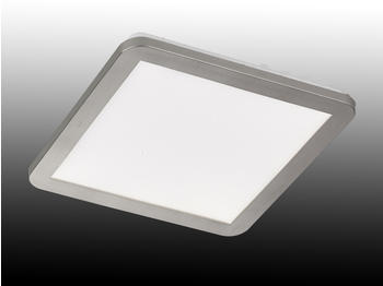 Fischer & Honsel Rechteckige LED Deckenleuchte für Innen - dimmbare IP44 Badlampe, Nickel matt