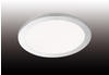 Fischer & Honsel Dimmbare LED Deckenlampe Ø 30cm, Chrom mit Acrylglas weiß, moderne Deckenschale