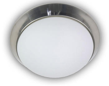 Niermann Deckenleuchte rund Opalglas matt Zierring Nickel matt Ø 35cm Küchenlampe *NEU*