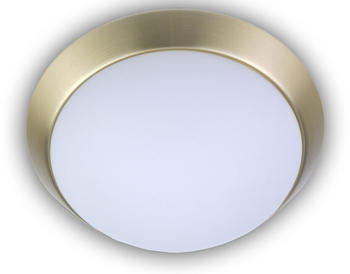 Niermann Flurlampe Dielenbeleuchtung Deckenschale rund Ø 25cm Opalglas / Messing matt