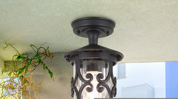 Elstead Lighting Außen Deckenleuchte Schwarz 26cm