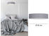 Smartwares Deckenleuchte mit Stoff Lampenschirm Grau 50cm - Textil Deckenlampe Stoffschirm