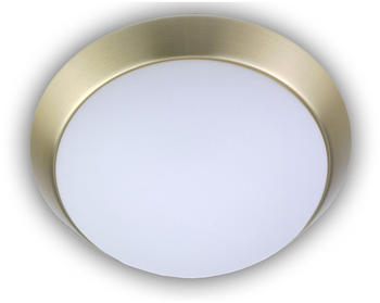 Niermann Korridorleuchte LED Schlafzimmerlampe LED Leuchte rund Ø30cm Dekorring Messing