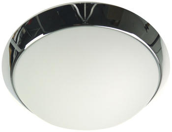 Niermann LED Küchenlampe Opalglas matt mit Chrom Zierring Ø 40cm Treppenhausbeleuchtung