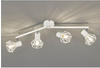 Fischer & Honsel 4 flammiger schwenkbarer LED Deckenstrahler Weiß - Deckenleuchte Flur Wohnzimmer