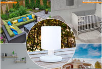 Smartwares - Akku Led Tischleuchte Outdoor Kabellos Mit Rgb Farbwechsler, H&ouml;he...