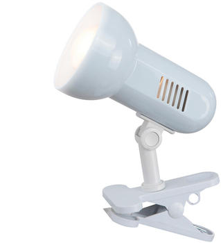 Globo Klemmleuchte mit LED Strahler weiß schwenkbar, Schreibtischlampe Klemmlampe
