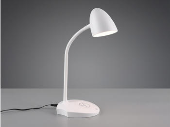 Trio Touch LED Schreibtischleuchte LOAD in Weiß mit induktiver Ladestation im Sockel