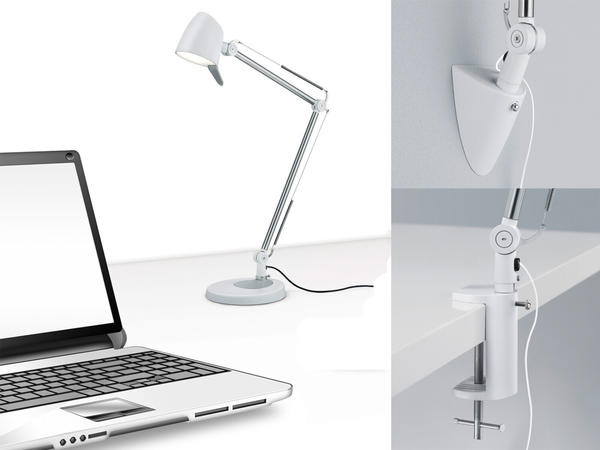 Trio LED Schreibtischlampe dimmbar schwenkbar Weiß - Angebote ab 64,99 €