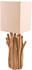 Guru-Shop Tischleuchte / Tischlampe Kukuma,Treibholz, Baumwolle, in Bali Handgemacht aus Naturmaterial - Modell Kukuma, Weiß, Baumwollstoff,Treibholz, 50*17*17 cm
