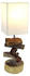 Guru-Shop Tischleuchte / Tischlampe Salamanca,Treibholz, Baumwolle, in Bali Handgemacht aus Naturmaterial - Modell Salamanca, Weiß, Baumwollstoff,Treibholz, 50*15*15 cm