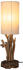Guru-Shop Tischleuchte / Tischlampe, in Bali Handgemachtes Unikat aus Naturmaterial, Treibholz, Baumwolle - Modell Libra, Creme-weiß, Treibholz,Baumwollstoff, 53*15*15 cm