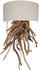 Guru-Shop Wandlampe / Wandleuchte / Wandleuchte, in Bali Handgefertigt aus Naturmaterial, Treibholz, Baumwolle - Modell Minka, Creme-weiß, Treibholz,Baumwollstoff, 75*40*20 cm, Wandleuchten