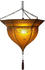 Guru-Shop Henna - Leder Deckenlampe / Deckenleuchte - Mali Gelb, Leder,Eisen, 34*41*41 cm, Orientalische Deckenlampen