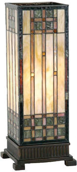 LumiLamp Tiffany Tischlampe 18x18x45 cm Beige Braun Glas 5LL-9221