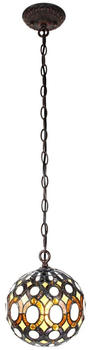 LumiLamp Hängelampe Tiffany Ø 20x116 cm Gelb Glas