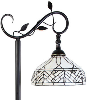 LumiLamp Tiffany Stehlampe 152 cm Braun Beige Kunststoff Glas