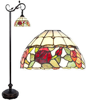LumiLamp Tiffany Stehlampe 40x27x152 cm Braun Glas