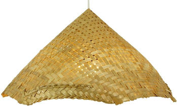 Guru-Shop Deckenlampe Bali Handgemacht aus Naturmaterial, Bambus - Modell Rice Field, Gelb, Holz,Baumwollstoff, 20*41*38 cm
