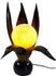 Guru-Shop Palmenblatt Lotus Tischlampe / Tischleuchte, in Bali Handgemacht aus Naturmaterial, Palmholz - Modell Palmera 8, Braun, Palmblätter,Holz, 47*26*26 cm