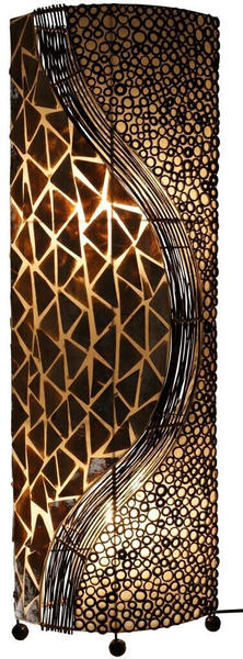 Guru-Shop Stehlampe / Stehleuchte, in Bali Handgemacht aus Naturmaterial, Capiz / Perlmutt - Modell Bromo, Mehrfarbig, Fiberglas,Muschelscheiben,Metall, 100*28*18 cm