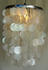 Guru-Shop Deckenlampe Muschelleuchte aus Hunderten Capiz, Perlmutt Plättchen - Modell Samoa Chrome, Weiß, Muschelscheiben,Metall, 40*30*30 cm