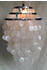 Guru-Shop Deckenlampe Muschelleuchte aus Hunderten Capiz, Perlmutt Plättchen - Modell Sangria Chrome, Weiß, Muschelscheiben,Metall, 60*40*40 cm