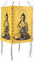 Guru-Shop Lokta Papier Hänge Lampenschirm, Deckenleuchte aus Handgeschöpftem Papier - Buddha 1 Gelb, Lokta-Papier, 28*18*18 cm, Asiatische Lampenschirme aus Papier & Stoff