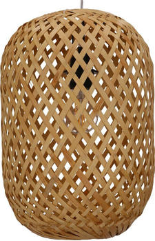 Guru-Shop Deckenlampe Bali Handgemacht aus Naturmaterial, Rattan - Modell Sonora 1, Creme-weiß, Bambus, 36*26*26 cm