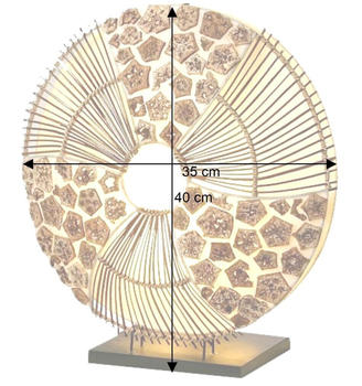 Guru-Shop Tischlampe / Tischleuchte, in Bali Handgemacht aus Naturmaterial, Rattan - Modell Olivea, Braun, Rattan,Holz, 40*35*20 cm