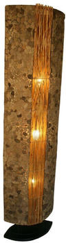 Guru-Shop Stehlampe / Stehleuchte, in Bali Handgemacht aus Naturmaterial, Lavastein - Modell Lava 100 cm, Braun