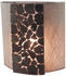 Guru-Shop Wandlampe / Wandleuchte, in Bali Handgefertigt aus Naturmaterial, Lavastein - Modell Cleopatra Stone, Creme-weiß, Kokosfaser,Lavastein, 30*30*12 cm, Wandleuchten