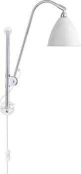 Gubi BL5 Wandleuchte weiß, glockenförmig, max. 30 Watt, Metall 16x42x16 cm matt weiß/ chrom matt white/chrome (302)
