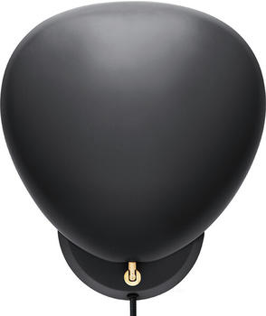 Gubi Cobra Wandleuchte schwarz, kugelförmig, max. 30 Watt, Metall 16x33x14 cm Jett black (402)