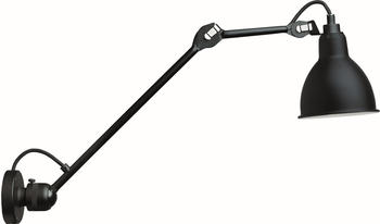 DCW éditions N°304 L40 Wandleuchte schwarz, glockenförmig, max 11 Watt, Metall 14x55x14 cm (304 L40 BL-BL ROUND) (502)