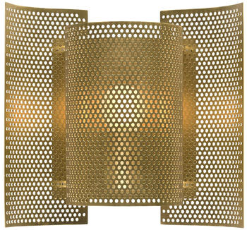 Northern Butterfly Wandleuchte perforiert gold, unregelmäßig, max. 60 Watt, Metall 20x21x10 cm brass (325) (803)