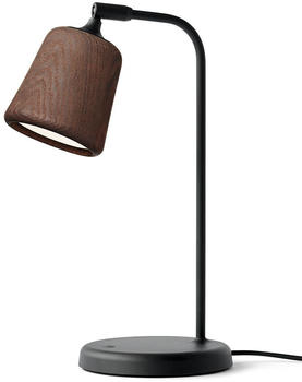 New Works Material The Original Tischleuchte braun, glockenförmig, max. 7 Watt, Glas 19x45x25 cm smoked oak Räuchereiche (305)