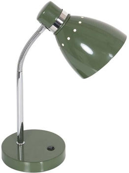Steinhauer Schreibtischleuchte Tischlampe Leseleuchte Spot verstellbar grün 1xE27 chrom