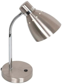 Steinhauer Schreibtischleuchte Tischlampe Leseleuchte Spot verstellbar stahl 1xE27 chrom