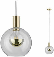 Paulmann 79725, Paulmann Esben 79725 Pendelleuchte LED E27 20W Transparent, Messing