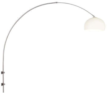 Steinhauer Wandleuchte Bogenleuchte Wandlampe Stahl gebürstet weiß schwenkbar E27 l 160 cm