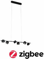 Paulmann LED Pendelleuchte "Puric Pane Smart Home Zigbee 6x6W Schwarz/Grau 230V