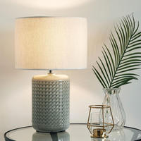 Pauleen Tischleuchte "Go for Glow" E27 1 Stk. E27, Beige/Grau/Gr&uuml;n, Stoffschirm,